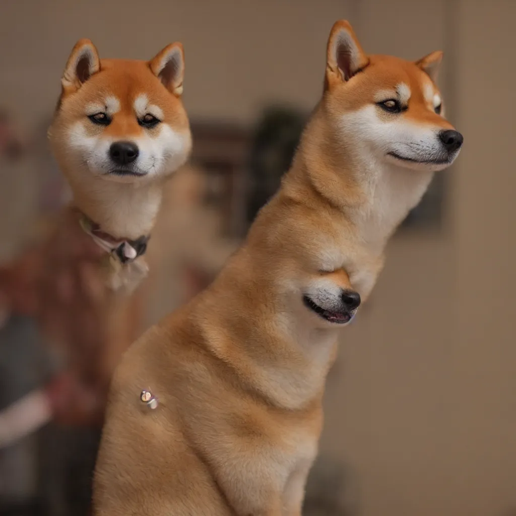 Image similar to shiba inu, from the grand budapest hotel
