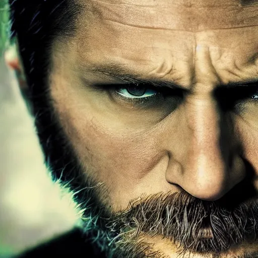 Image similar to Tom Hardy as wolverine 4K quality Photorealism