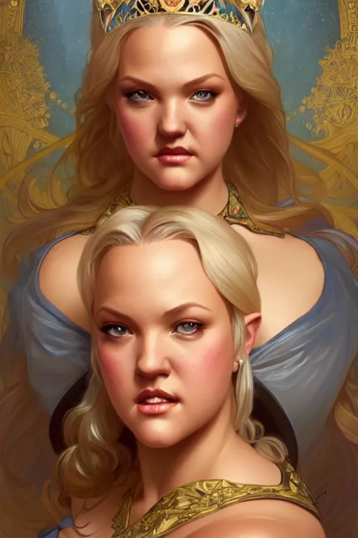 Image similar to Alexis Texas as a princess, fantasy, intricate, elegant, highly detailed, digital painting, artstation, concept art, matte, sharp focus, illustration, art by Artgerm and Greg Rutkowski and Alphonse Mucha