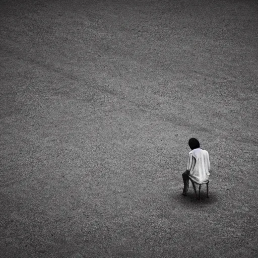 Prompt: all the lonely people. black and white photograph. 8k resolution.