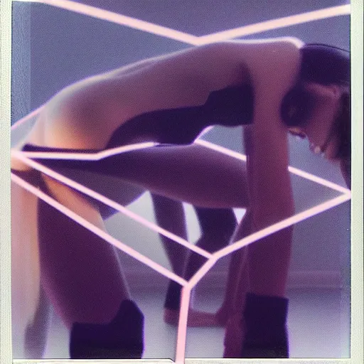 Prompt: polaroid poto of tesseract body movements, sharp focus, hyper detailed, vivid, ultra detailed, highly detailed