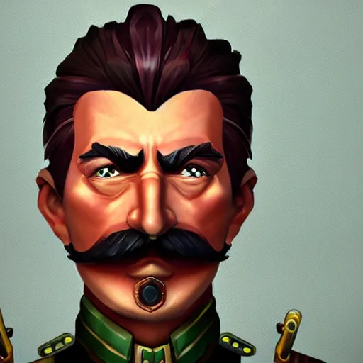 Prompt: PSX JRPG highly stylized Portrait of Stalin in a Steampunk Knight uniform, trending on artstation, octane render, unreal