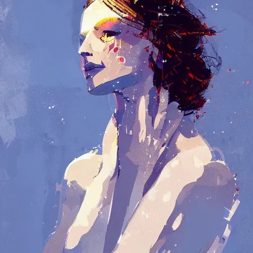 Image similar to portrait of a beautiful woman by sparth