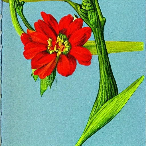 Image similar to Lamiceae, scientific depiction, Textbook Illustration in clolour, 1982