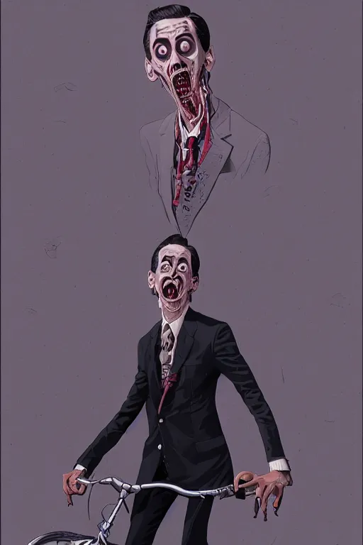 Image similar to pee wee herman in sleepy hollow, full body, big two toned eyes, teeth gritted, horror, intricate details, cinematic, epic, realistic, anatomy, tomer hanuka, uplight, artstation, photorealistic, scary