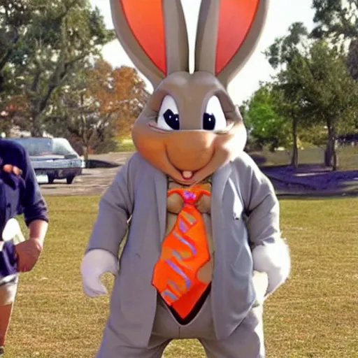 Prompt: bugs bunny as big chungus in real life