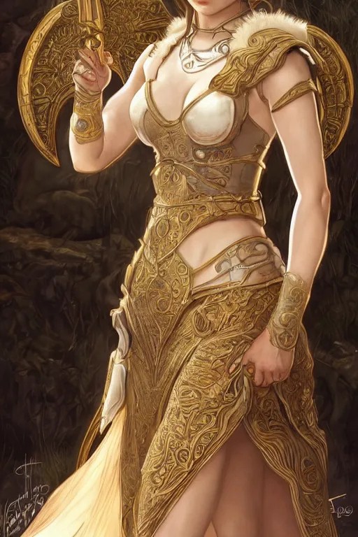 Prompt: Emilia Clarke wearing Palutena Outfit, cute, fantasy, intricate, elegant, highly detailed, digital painting, 4k, HDR, concept art, smooth, sharp focus, illustration, art by artgerm and H R Giger and alphonse mucha