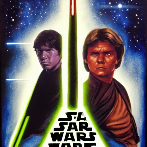 Image similar to Star Wars A New Hope Poster in the art style of Georgia O'keeffe