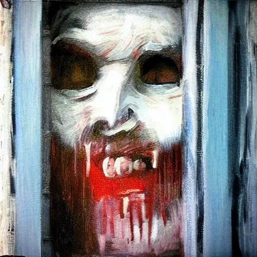 Image similar to “the man by the window scary panting”
