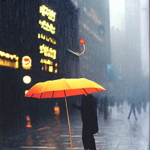 Image similar to rainy new York daydream by Saul Leiter