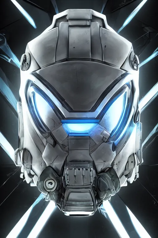 Image similar to cyber cyborg ninja mask helmet metal gear solid artic suit swat commando, global illumination ray tracing hdr fanart arstation by sung choi and eric pfeiffer and gabriel garza and casper konefal, a spectacular view cinematic rays of sunlight comic book illustration, by john kirby