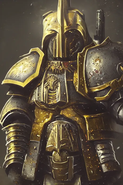 Image similar to armor portrait heros warhammer 4 0 k horus heresy fanart - the primarchs emperor by johannes helgeson animated with vfx concept artist & illustrator global illumination ray tracing hdr fanart arstation zbrush central hardmesh 8 k octane renderer comics stylized