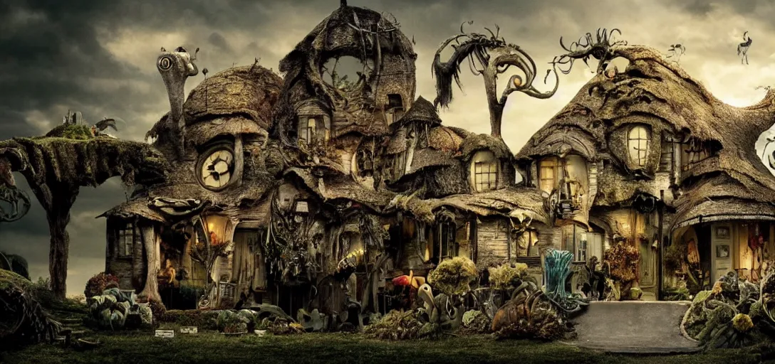 Image similar to a very high resolution image from a new movie. environment. photorealistic, photography, directed by tim burton