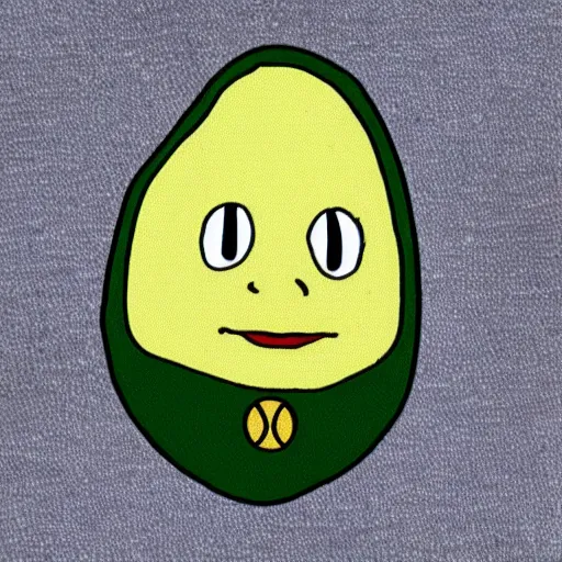 Image similar to an avocado wearing a starfleet uniform, jean - luc picard, patrick stewart