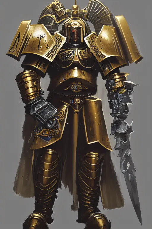 Image similar to armor portrait heros warhammer 4 0 k horus heresy fanart - the primarchs emperor by johannes helgeson animated with vfx concept artist & illustrator global illumination ray tracing hdr fanart arstation zbrush central hardmesh 8 k octane renderer comics stylized