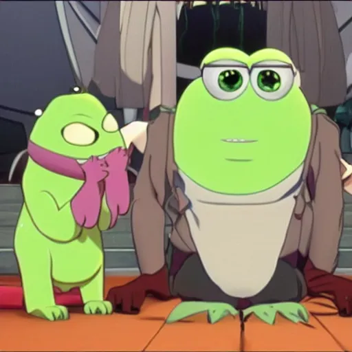 Prompt: mike wazowski in am anime,