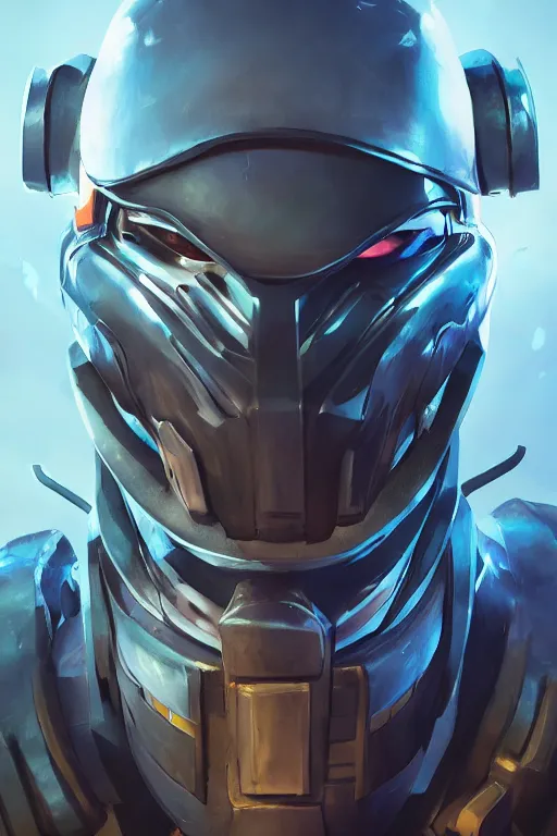 Image similar to epic mask helmet robot ninja portrait stylized as fornite style game design fanart by concept artist gervasio canda, behance hd by jesper ejsing, by rhads, makoto shinkai and lois van baarle, ilya kuvshinov, rossdraws global illumination radiating a glowing aura global illumination ray tracing hdr render in unreal engine 5