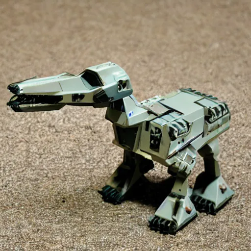 Prompt: mechwarrior velociraptor with laser beams from the eyes