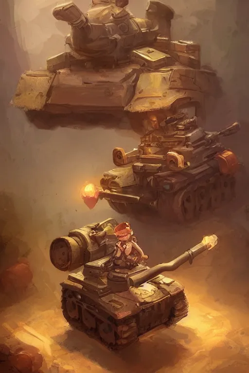 Image similar to cute little anthropomorphic Guinea Pig Tank driver standing next to its tank, tiny, small, short, Tank driver outfit, cute and adorable, pretty, beautiful, DnD character art portrait, matte fantasy painting, DeviantArt Artstation, by Jason Felix by Steve Argyle by Tyler Jacobson by Peter Mohrbacher, cinematic lighting