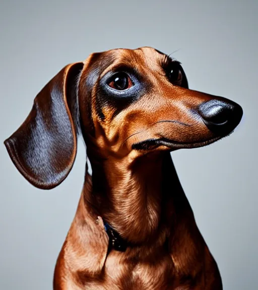 Image similar to owen wilson as a dachshund : : headshot : : studio lighting,