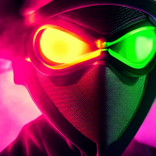 Image similar to raphael ninja turtle portrait, synthwave, neon, cinematic, volumetric lighting, f 8 aperture, cinematic eastman 5 3 8 4 film, photorealistic