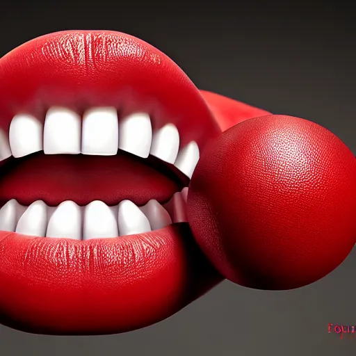 Image similar to dr. fauci with a red ball gag in his mouth, realistic render, digital art, highly detailed, dramatic lighting, award winning deviant art