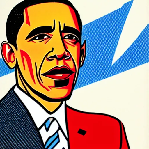 Image similar to obama by roy lichtenstein