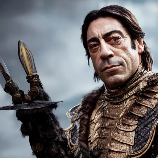 Prompt: Javier Bardem as Lord Nyax, photo, detailed, 4k