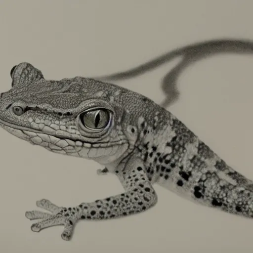 Prompt: drawing of a gecko, realistic, pencil