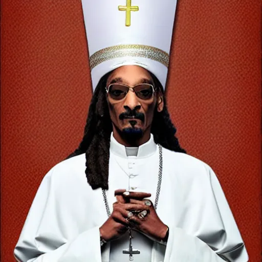 Image similar to Snoop Dogg as the Pope