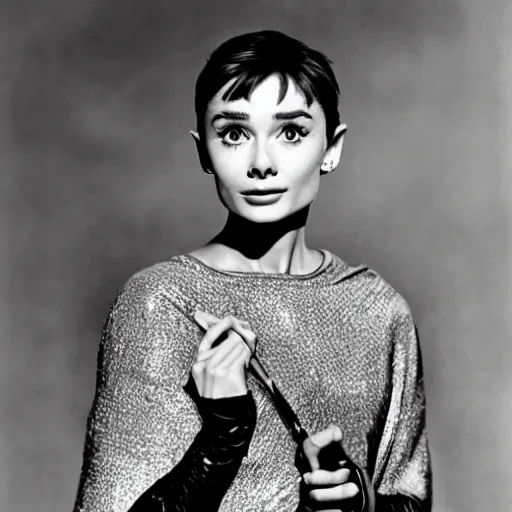 Image similar to Audrey Hepburn as Joan of arc