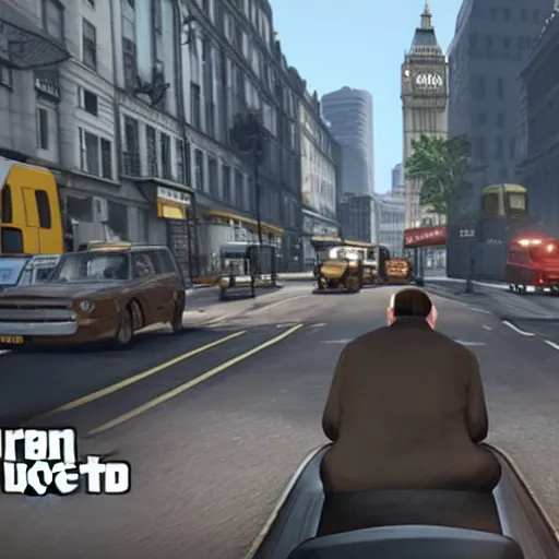 Prompt: grand theft auto 6 london gameplay