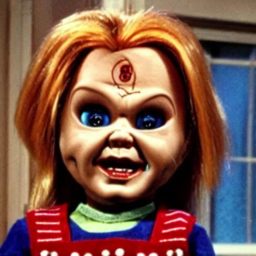 Image similar to Chucky the killer doll in an episode Full House