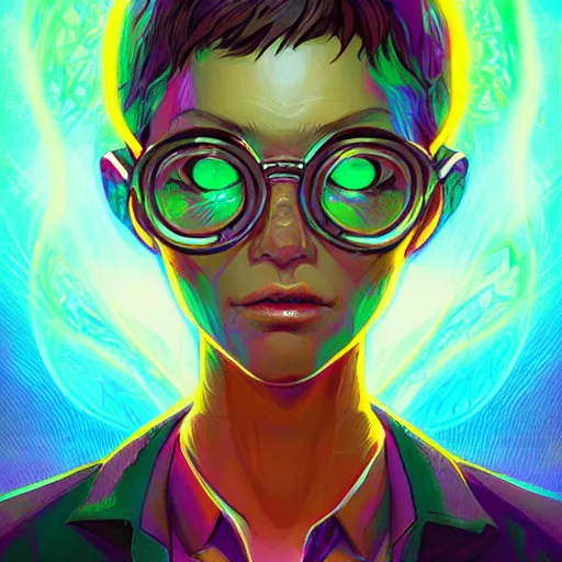 Image similar to skill magic geek inside matrix deepdream radiating a glowing aura stuff loot legends stylized digital illustration video game icon artstation lois van baarle, ilya kuvshinov, rossdraws,