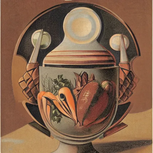 Image similar to round intricate 1920's galaxy circle thrush bronze canteen papaya , by William Hogarth and Martin Johnson Heade and Albrecht Durer , DC Comics , An art deco , Mixed media