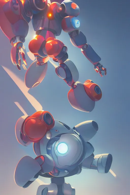 Image similar to metabots medabots medarotto medarot robot minimalist comics, behance hd by jesper ejsing, by rhads, makoto shinkai and lois van baarle, ilya kuvshinov, rossdraws global illumination ray tracing hdr radiating a glowing aura