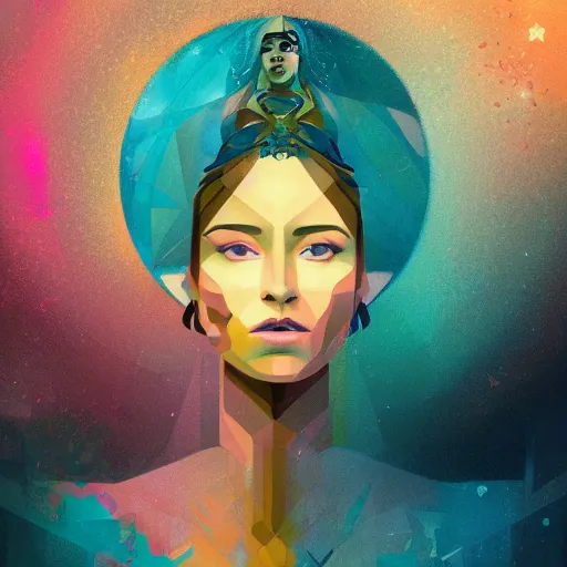 Prompt: a portrait of a goddess by Petros Afshar