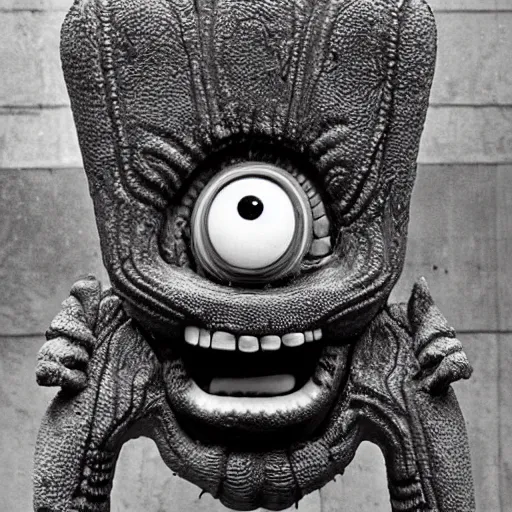 Image similar to hr giger's alien spongebob