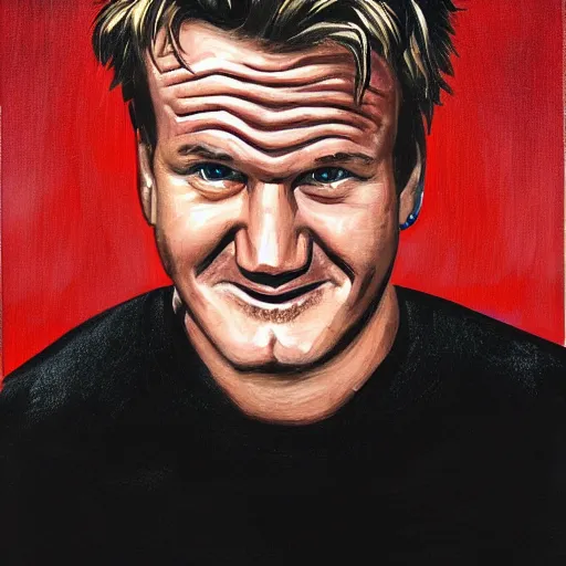 KREA - raging gordon ramsay throwing pots and pans, anger, red