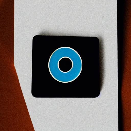 Prompt: a photo of a retro enamel pin of a black hole, beautiful cinematic light, behance