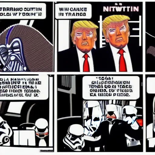 Image similar to donald trump in the cantina in star wars