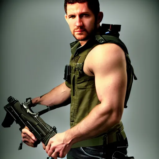 Image similar to chris prat as chris redfield