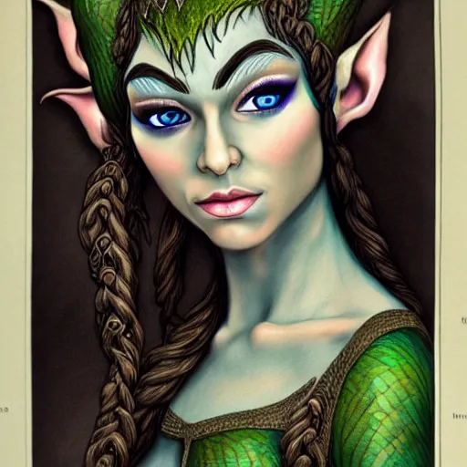 Image similar to highly detailed portrait of an elven fairy