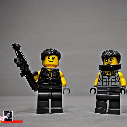 Image similar to starship troopers as a lego set, studio photography