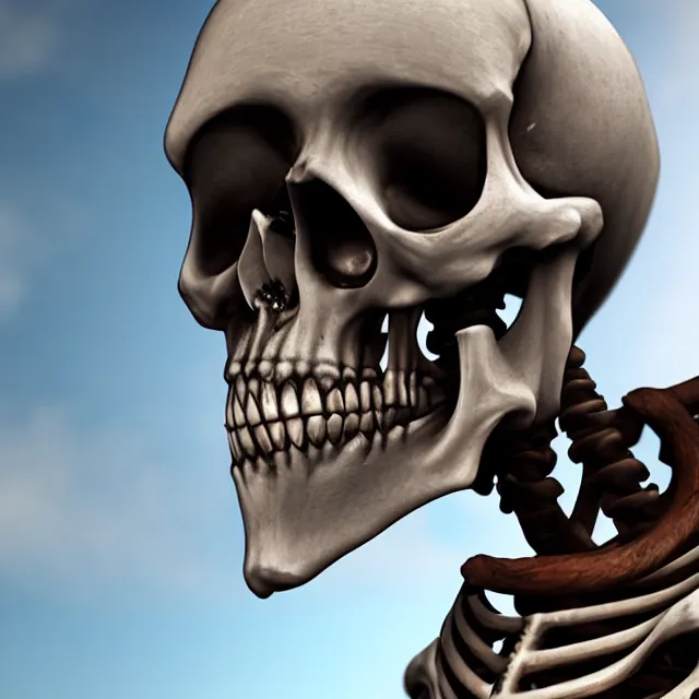 Prompt: perfectly centered close up portrait, skeleton pirate, highly detailed, character concept, unreal engine 5, candid photography, by anne stokes