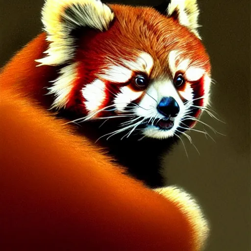 Prompt: beautiful detailed picture of a red panda, radiant light, art nouveau, intricate, elegant, highly detailed, my rendition, digital painting, artstation, concept art, smooth, sharp focus, illustration, art by artgerm and greg rutkowski and alphonse mucha
