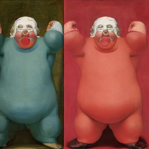 Prompt: a painting of the Kool-Aid Man meme by Agnolo Bronzino