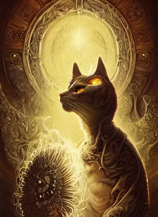 Image similar to magic gateway portal glowing cat eyes, shamanic poster lsd art, intricate, elegant, highly detailed, centered, digital painting, artstation, concept art, smooth, sharp focus, illustration, artgerm, tomasz alen kopera, peter mohrbacher, donato giancola, joseph christian leyendecker, wlop, frank frazetta