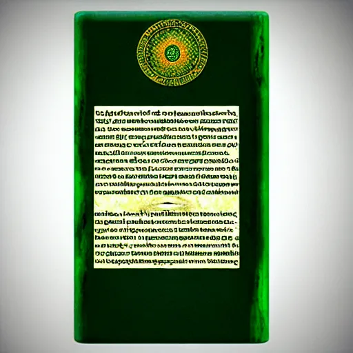 Image similar to emerald tablet