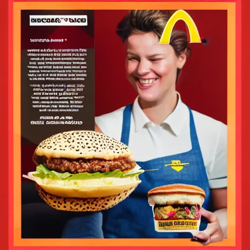 Prompt: promotional advertisement for mcdonald's burger taco